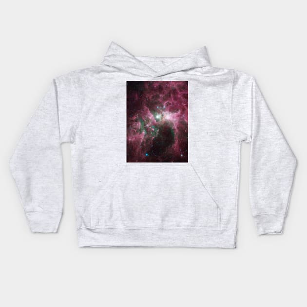 Pink Cosmic Star Galaxy Kids Hoodie by NewburyBoutique